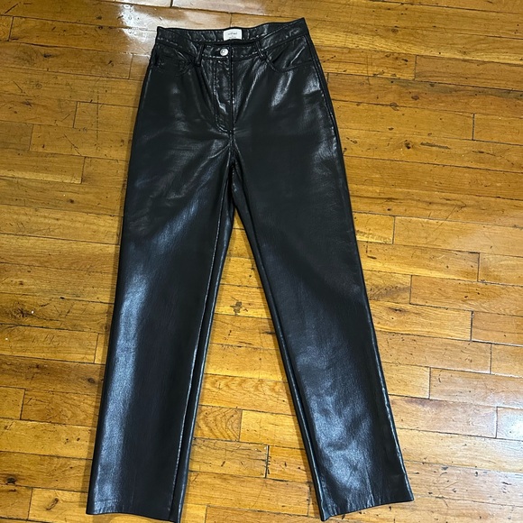 Aritzia Pants - Women's Black Leather Jeans